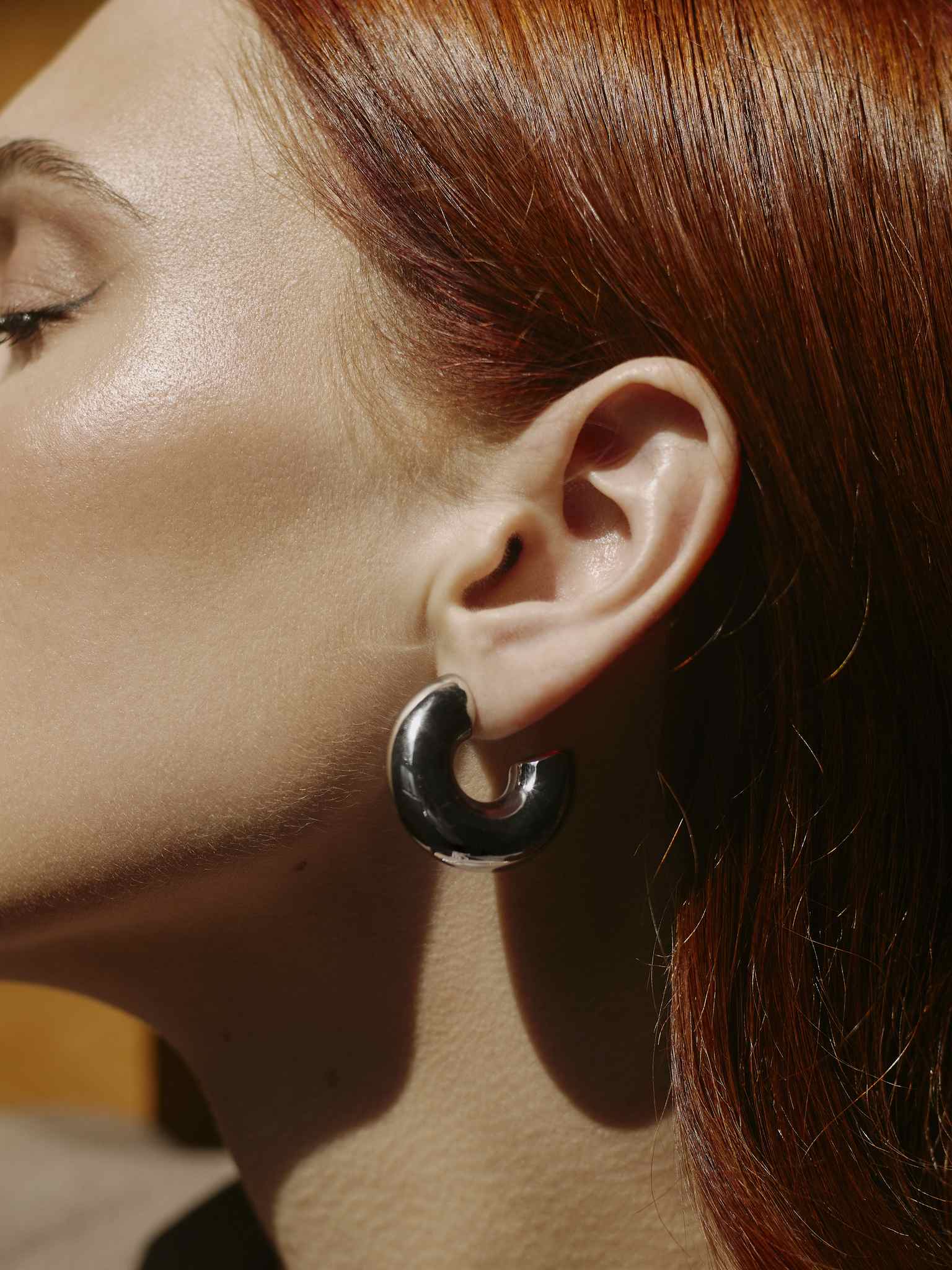 Серьги Geometry полукольца дутые