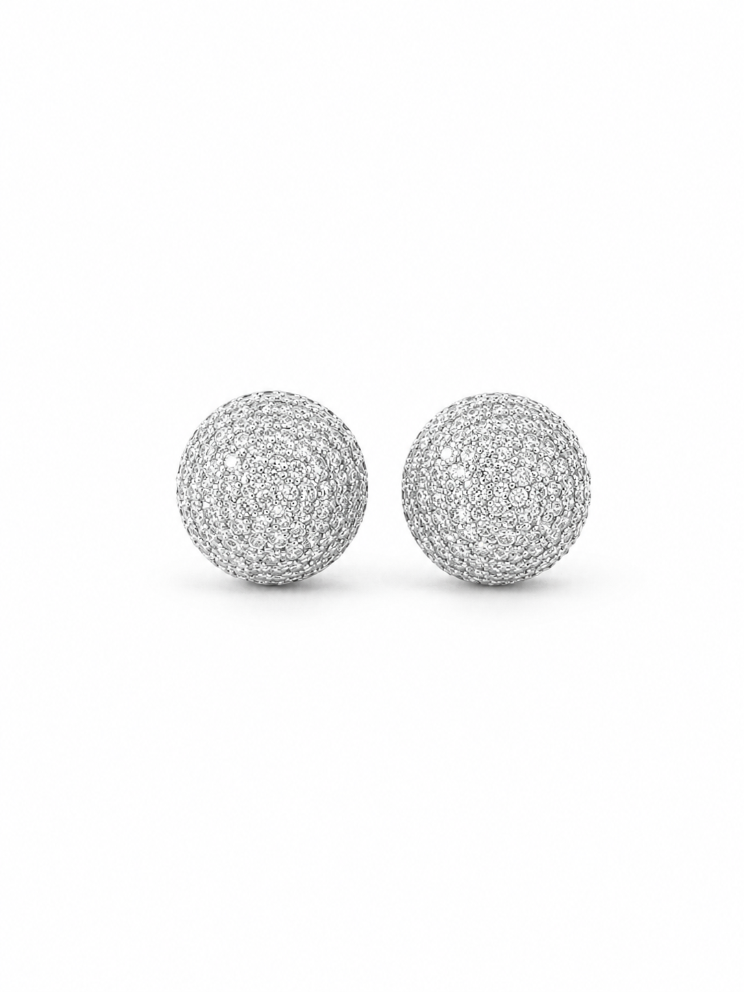 Серьги Crystal полусферы инкрустированные камнями