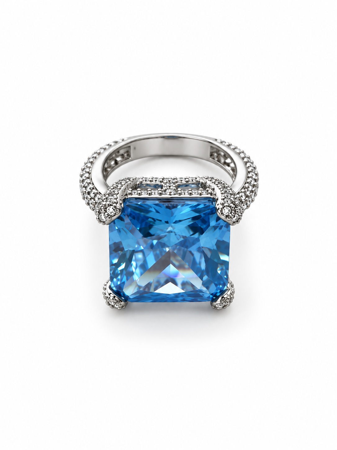 Кольцо Prism of Elegance с голубым камнем