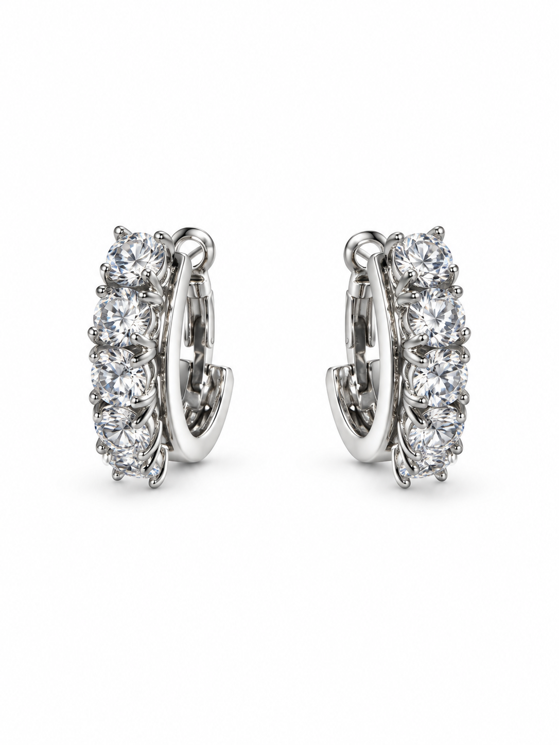 Серьги Crystal с крупными камнями в крапановых закрепах