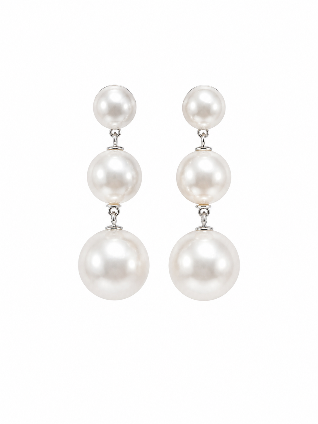 Серьги Pearl три крупные жемчужины