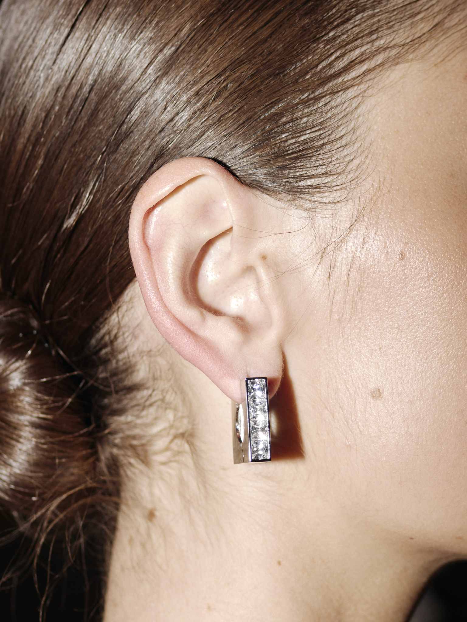 Серьги Crystal квадратные с камнями в огранке принцесса