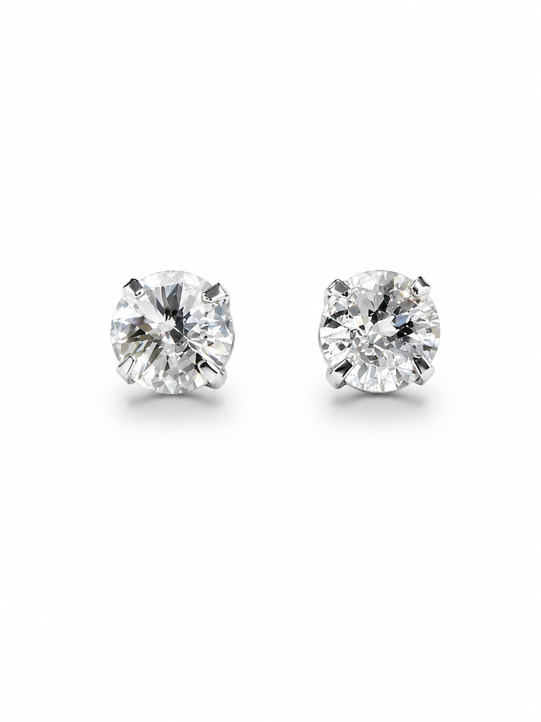 Серьги Crystal гвоздик с крупным акцентным фианитом